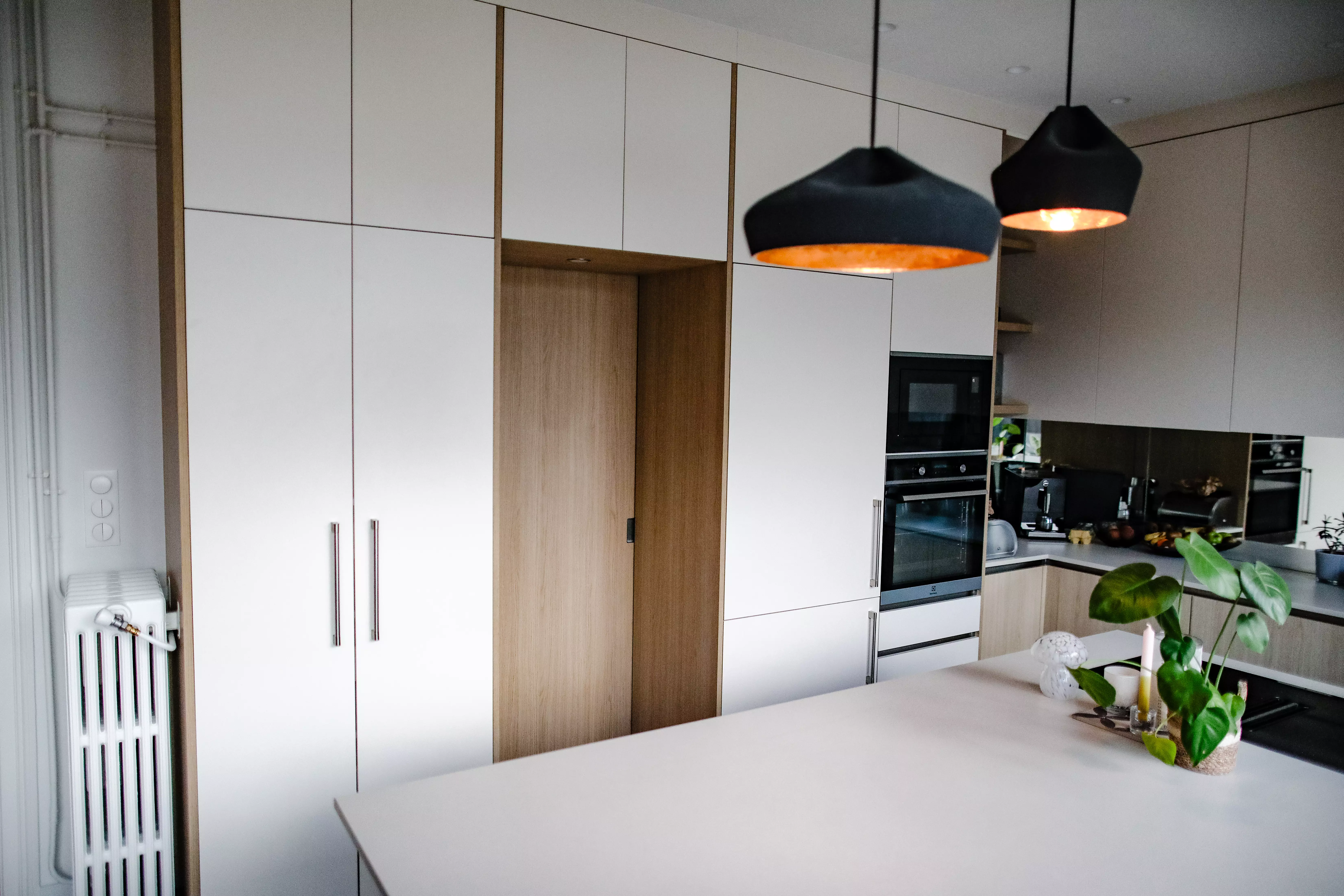 Cuisine sur mesure porte à galandage Marcq en Baroeul