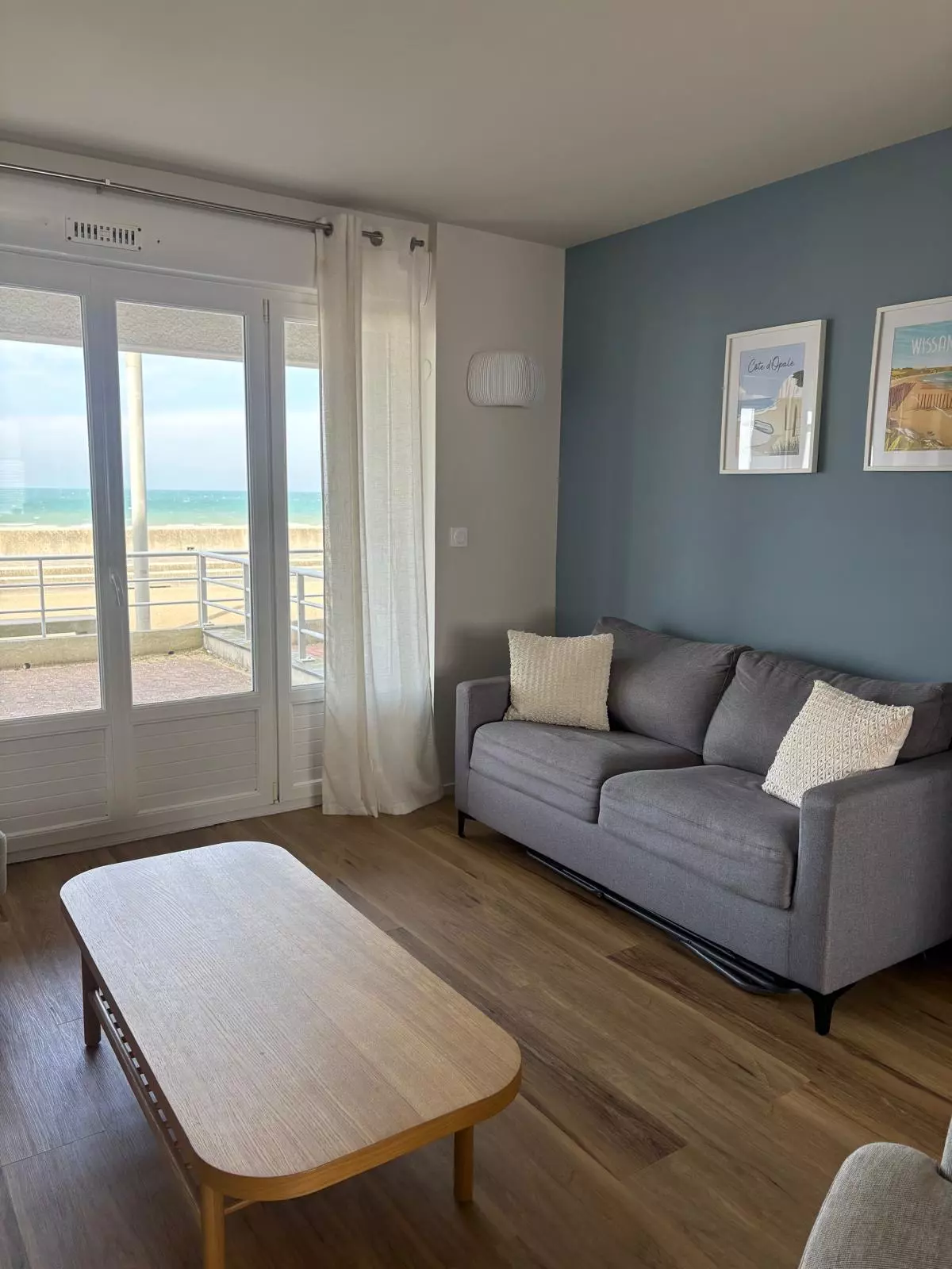 Séjour vue mer Appartement rez de chaussée Wissant